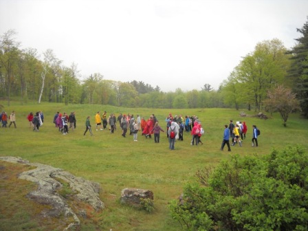 Students play and explore outside