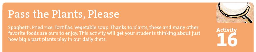 PLT's Pass the Plants Please Activity