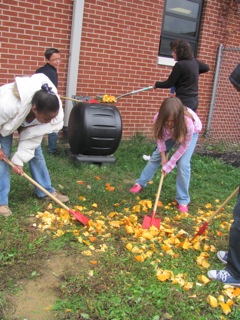 Composting a pumpkin