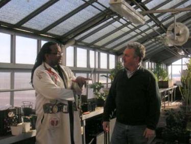 From left to right: Dr Joseph Isaac, former teacher and Green Team leader at McKinley Tech High School in Washington, DC and Mark Haskell, chef and master gardener