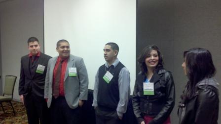 Five Latino students present at a national Green Schools conference in Denver.