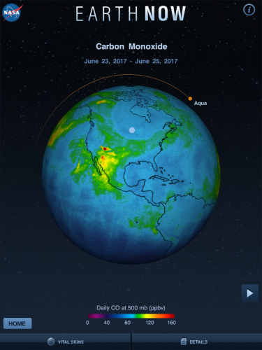 Earth now science app for middle and high school students