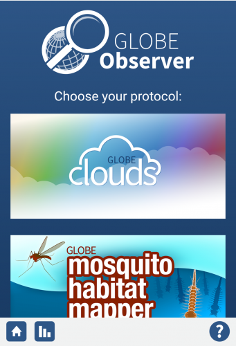 Globe observer science app for middle and high school students