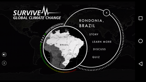 Survive climate change science game for middle and high schools students