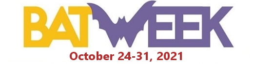 yellow and purple bat week logo
