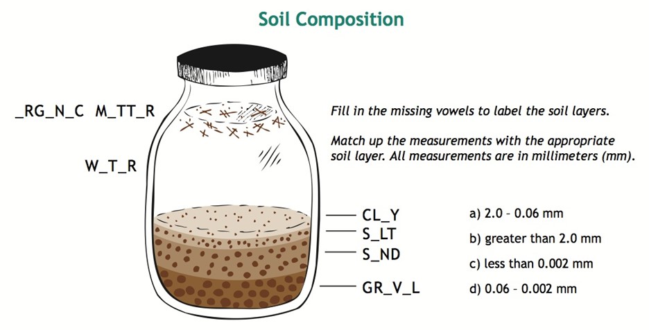 graphic depicting the composition of soil