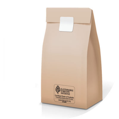 SFI label on a paper bag